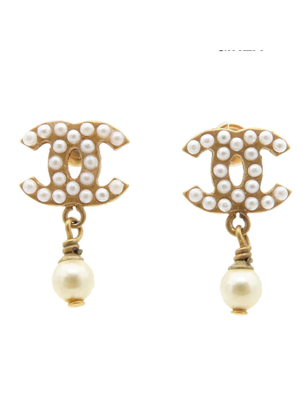Chanel Cc Gold Plated Faux Pearl Swing #285717C59B